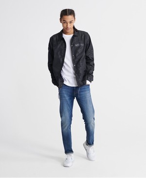 Superdry Surplus Goods Férfi Kabát Fekete/Camo | SPRKA6897